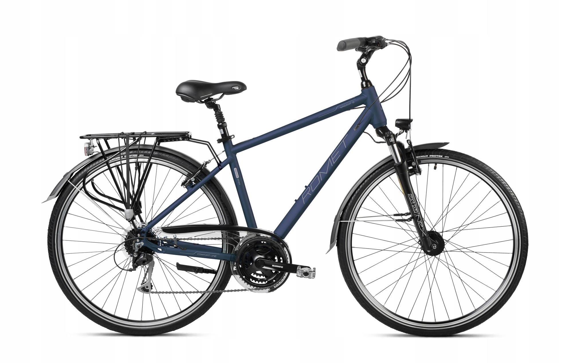 Rower trekkingowy męski Romet Wagant 5 28 L(21") granatowo-srebrny