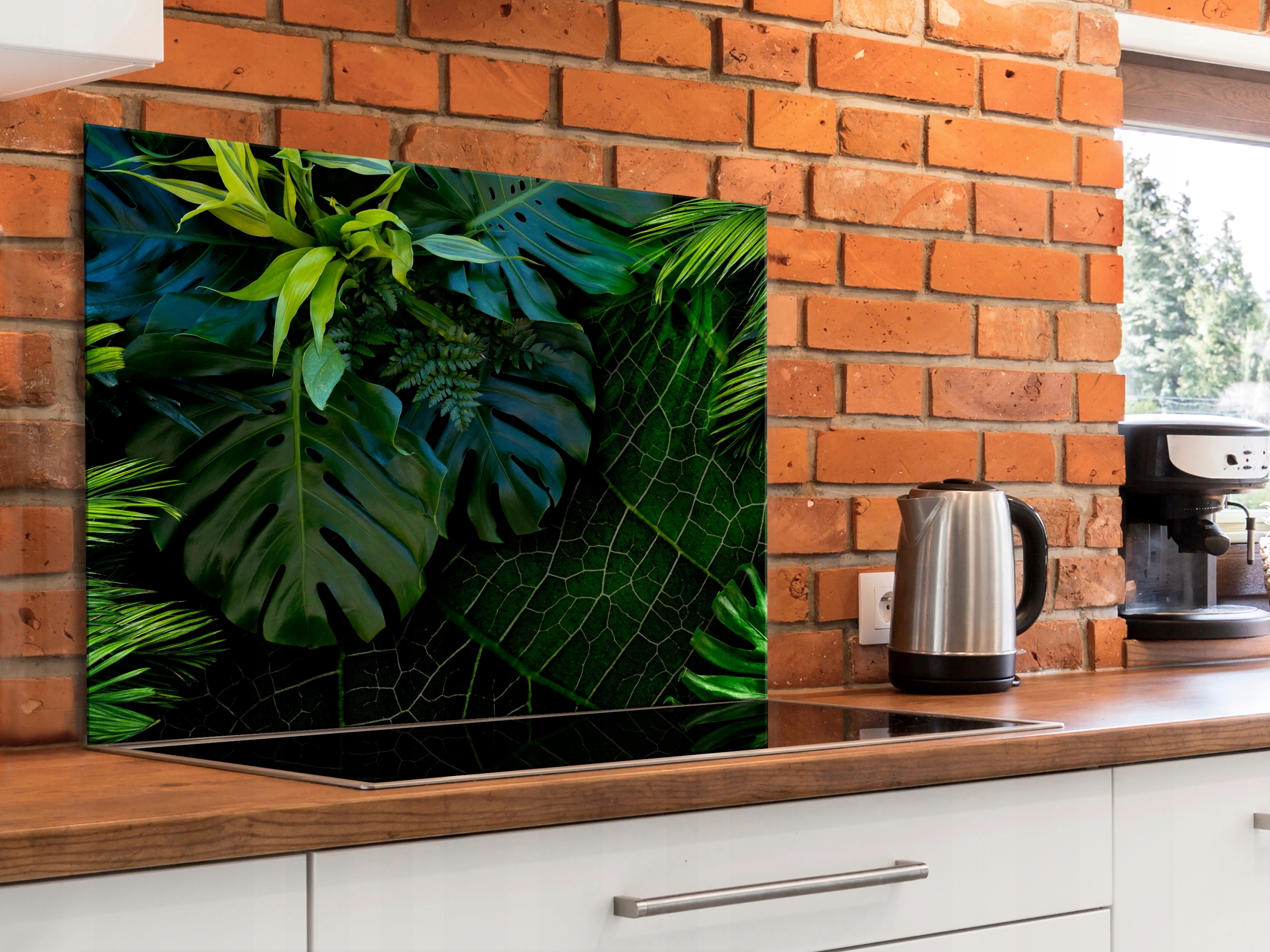 Kuchyňský Panel Skleněný Listy 80x60 b-C-0559-aq-e
