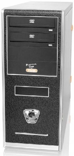 Obudowa komputerowa Atx Tracer Lux TRO-788 srebrno-czarna imitacja skóry