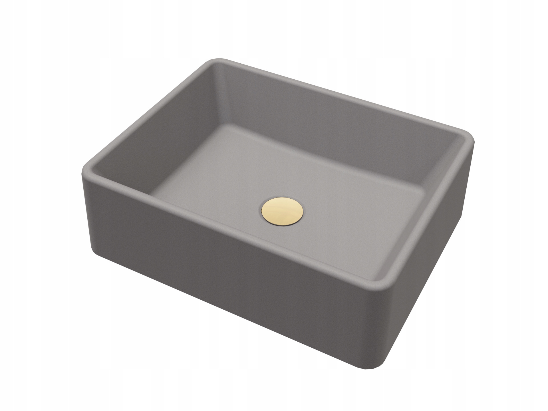 Granitové koupelnové umyvadlo Klara na desku, Zátka Klik Klak Zlato