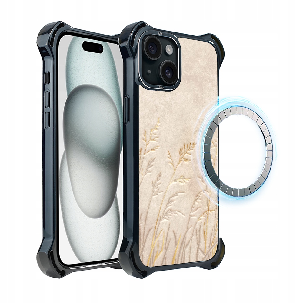 Pouzdro pro iPhone 15 Ibizu DropGuard Ultra s MagSafe, Klasy z pískovce