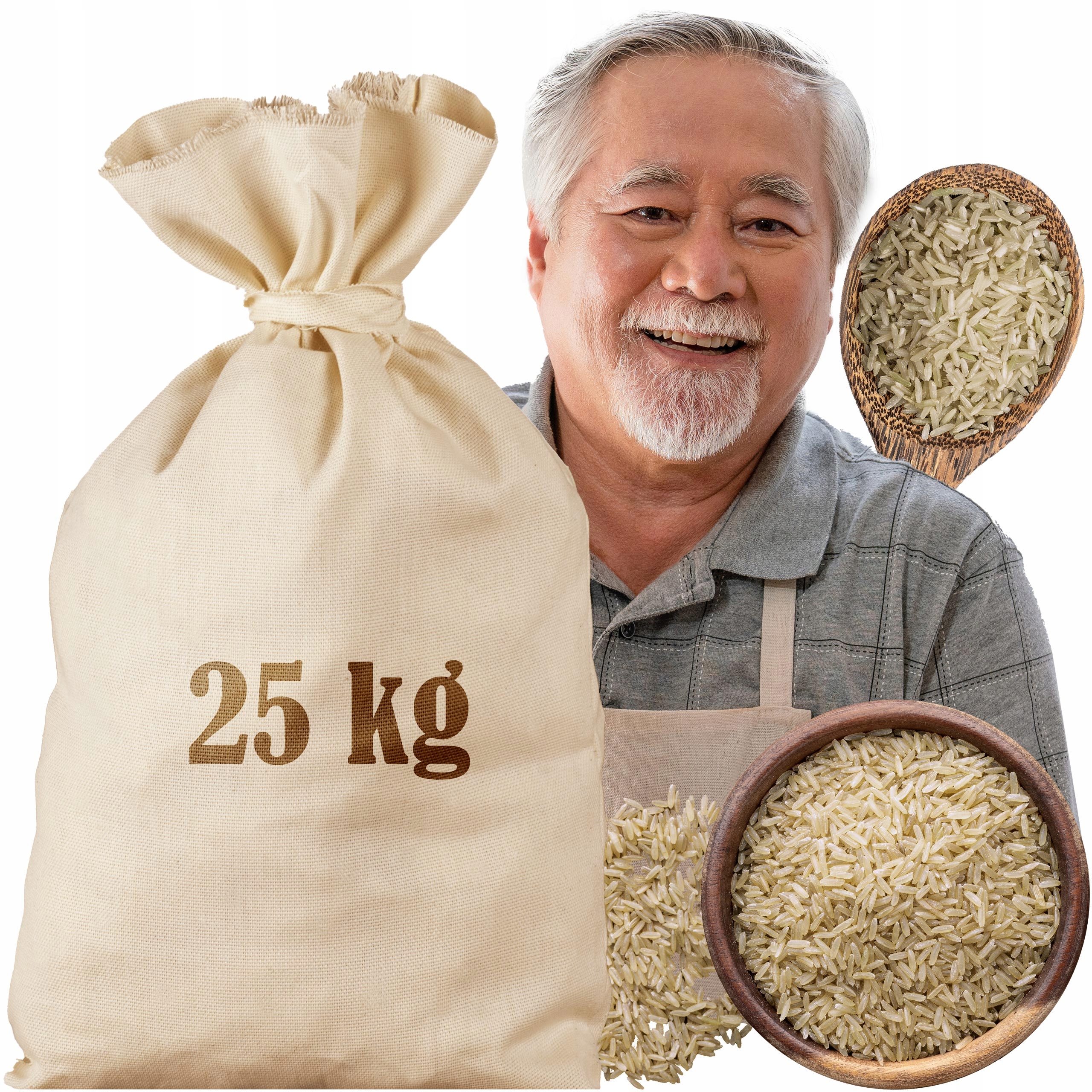 Levně Rýže Hnědá 25 kg Vysoká Kvalita přírodní sáček