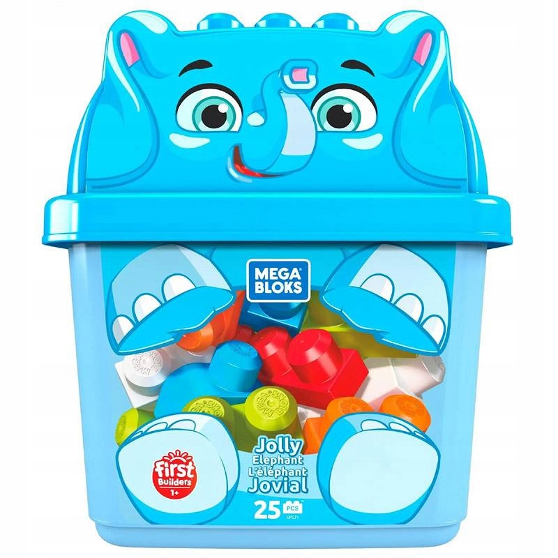 

Mega Bloks, pojemnik z klockami wesoły słonik