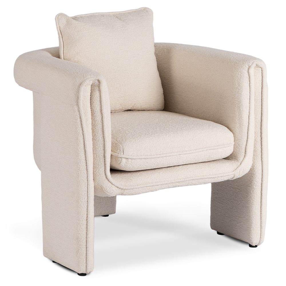 Moderní čalouněné křeslo do obývacího pokoje do ložnice, béžová, Gala