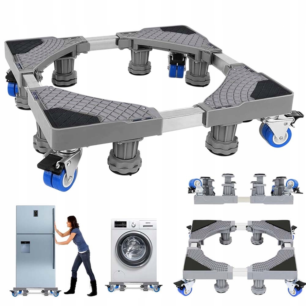 Podstawa Ruchoma Teleskopowa Regulowana 42-66CM Do Pralki Suszarki Lodówki