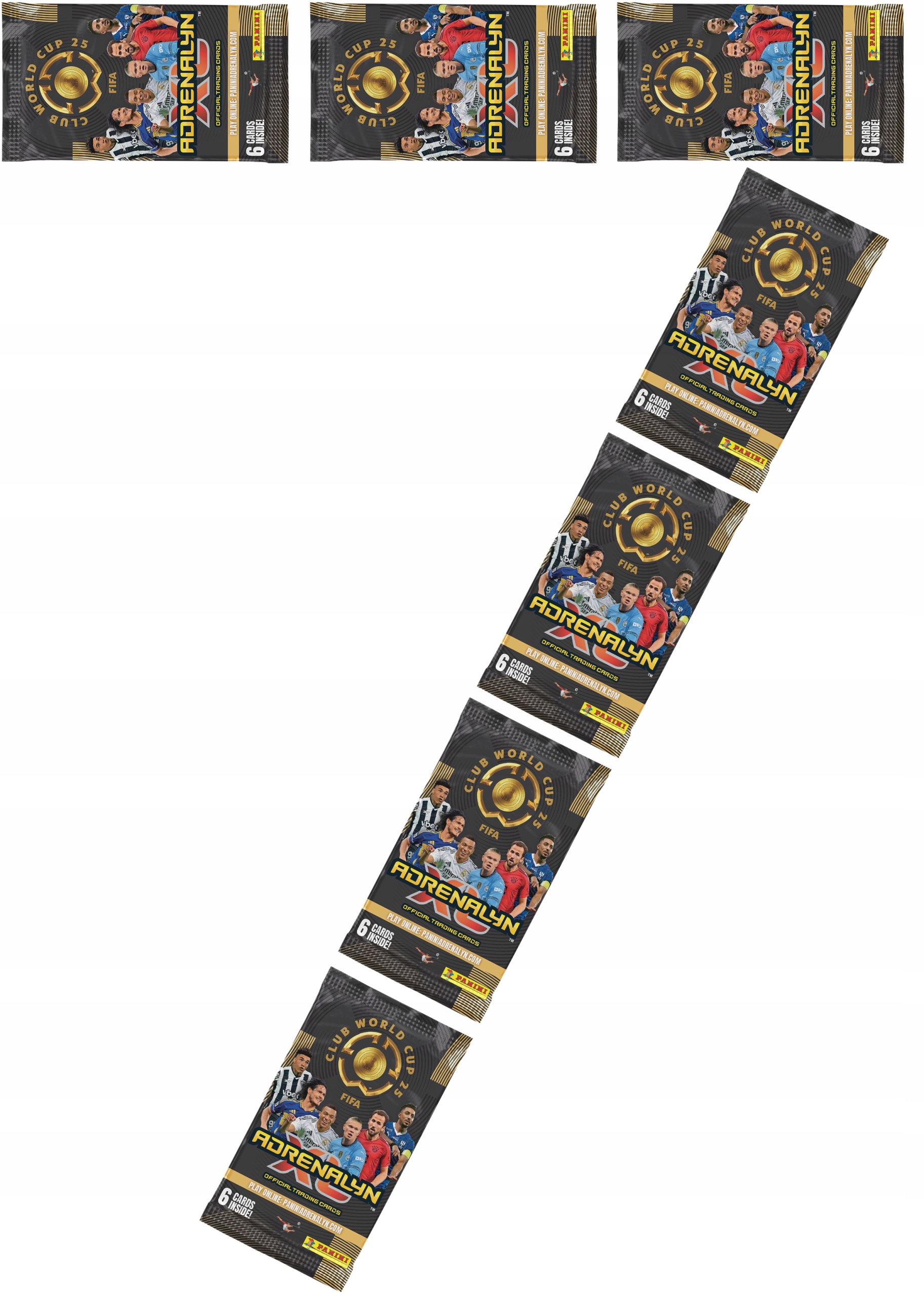 7x Saszetka Panini Fifa Club World Cup 2025 42 karty piłkarskie do albumu