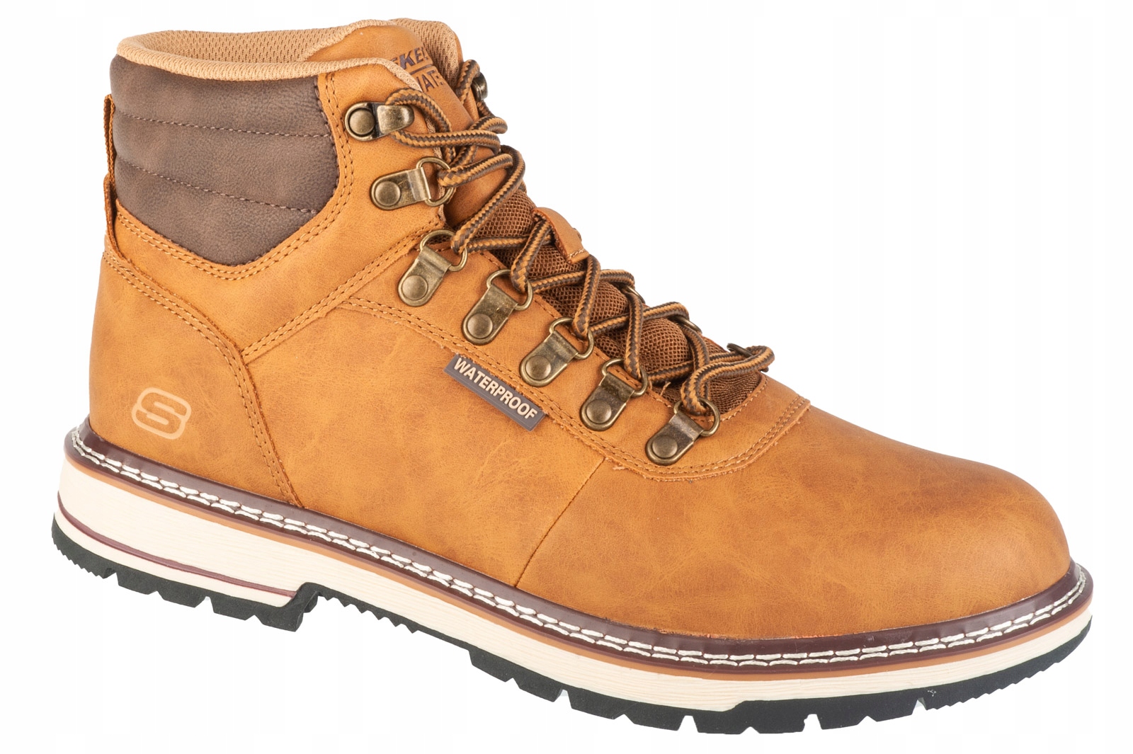 Skechers Corado Jaxx (40) Pánské kožené trapery hnědé