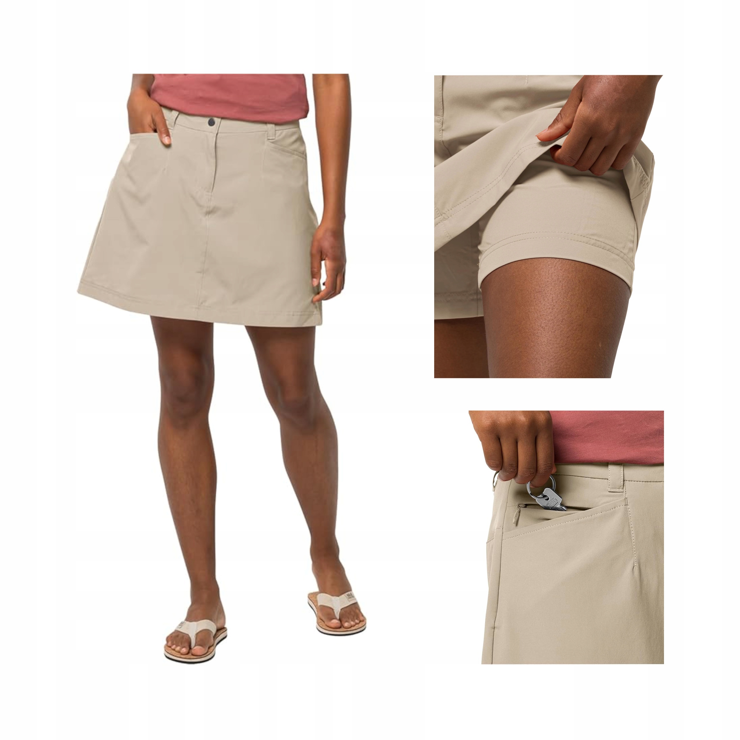Sukně-kalhoty Jack Wolfskin 34 Sonora Skort White Pepper