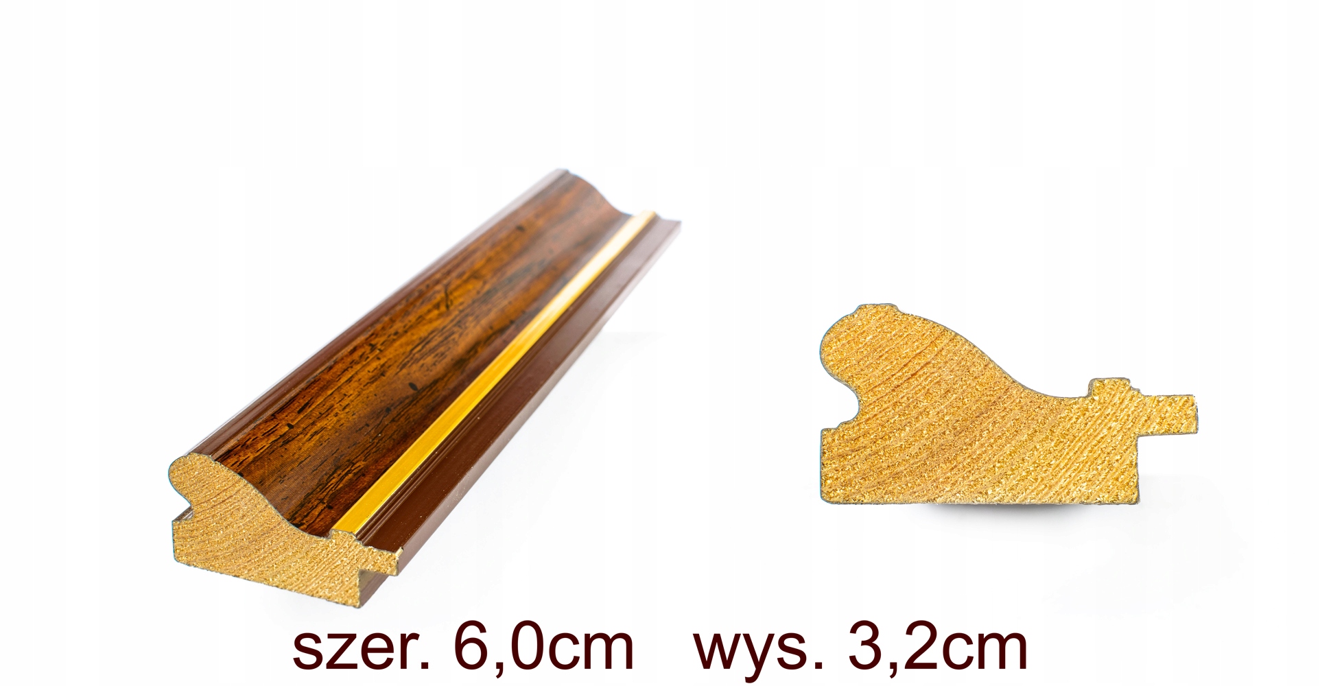 Rama na wymiar oprawa obrazów złota gładka listwa Marka Inna