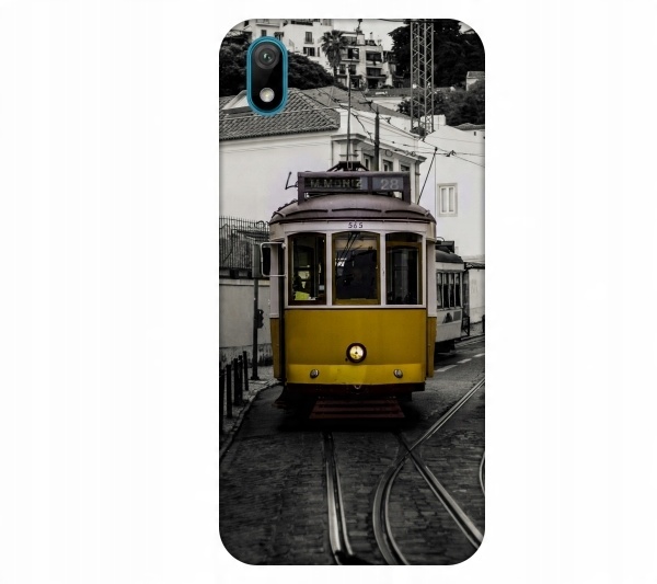 

Etui na telefon Huawei Y5 2019 Lizbona zólty tramw