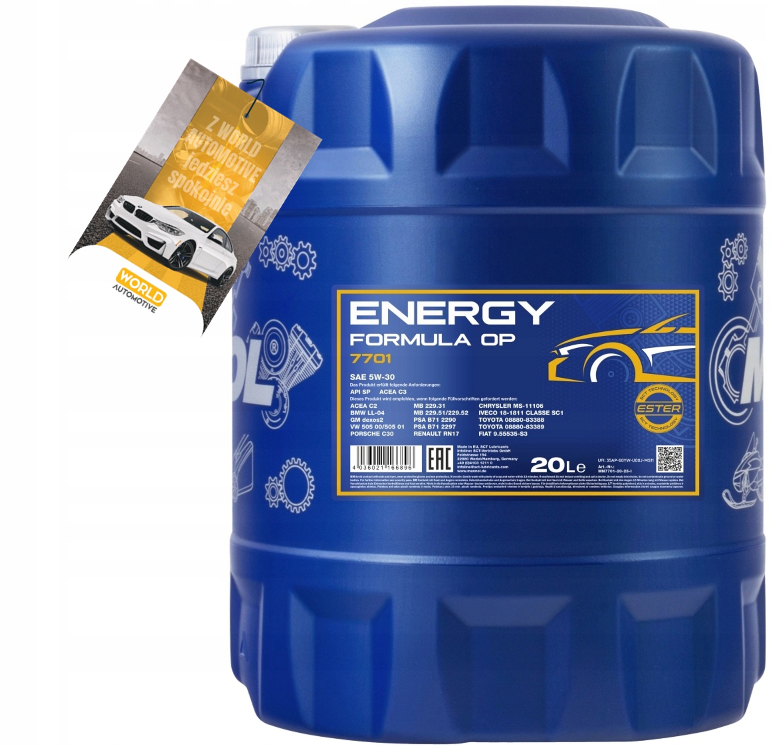 Mannol Energy Formula Op 5W-30 20L 770120 výroby 07/2026