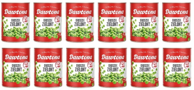 Levně 12 x 400 g Dawtona Konzervovaný hrášek Karton
