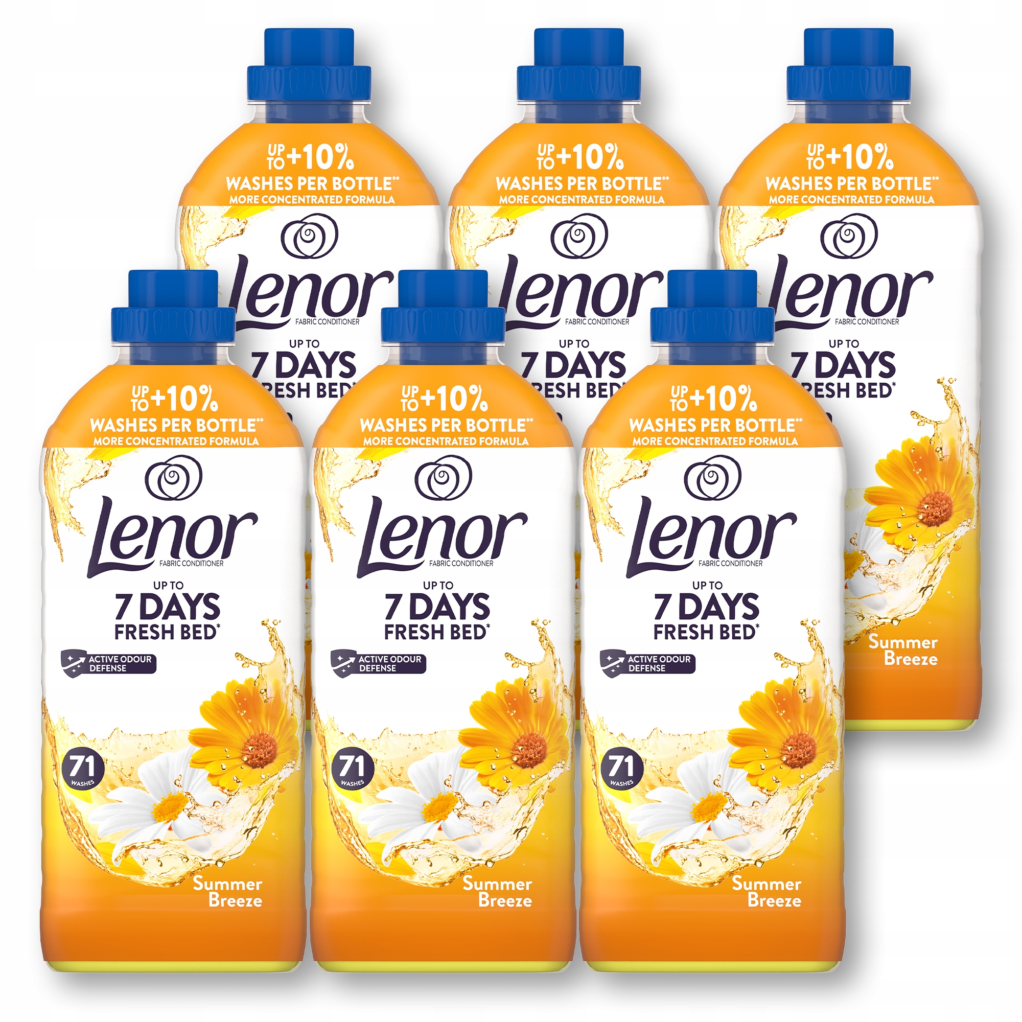6 x Lenor Płyn do płukania tkanin, 71 prań, Summer Breeze
