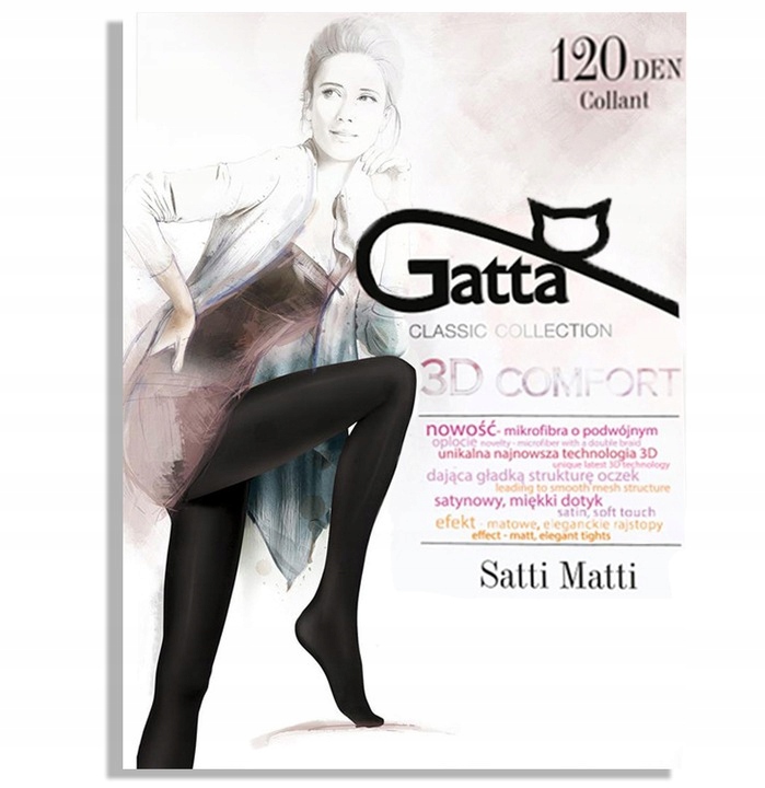 

Rajstopy Gatta Satti Matti 120 den 3/M Kolory