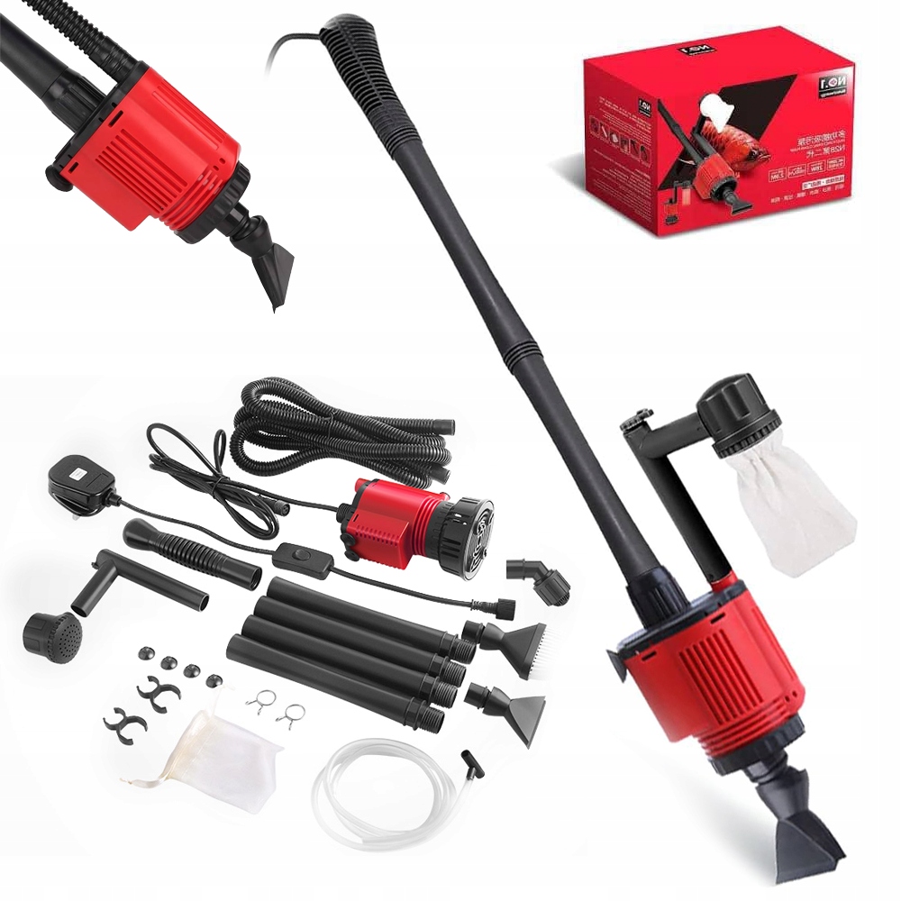 Levně Elektrický Vysavač Do Akvária 1800L/H 28W 6V1 Na Čištění Akvária