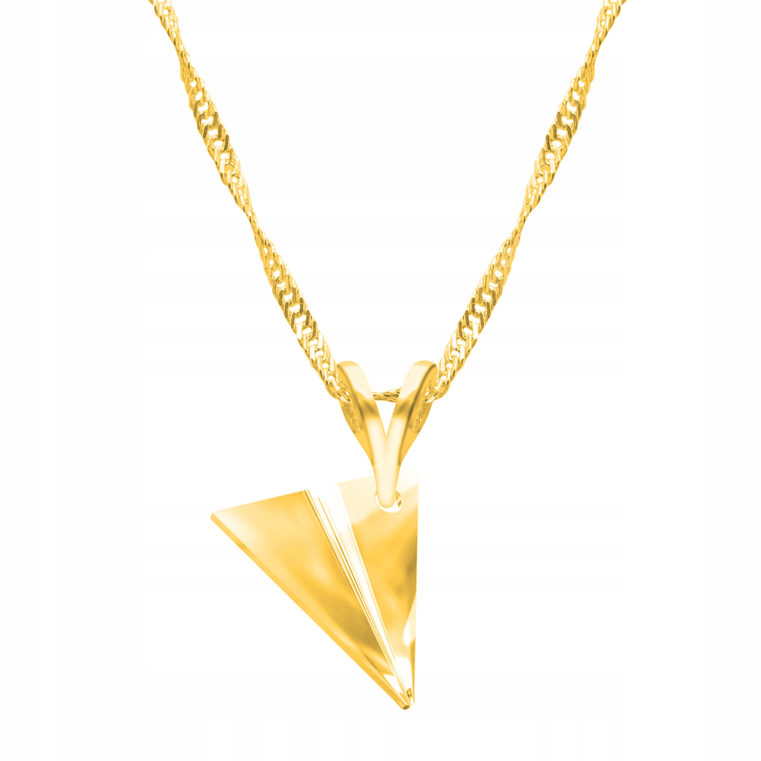 Řetízek zlatý náhrdelník 925 Papírové letadlo