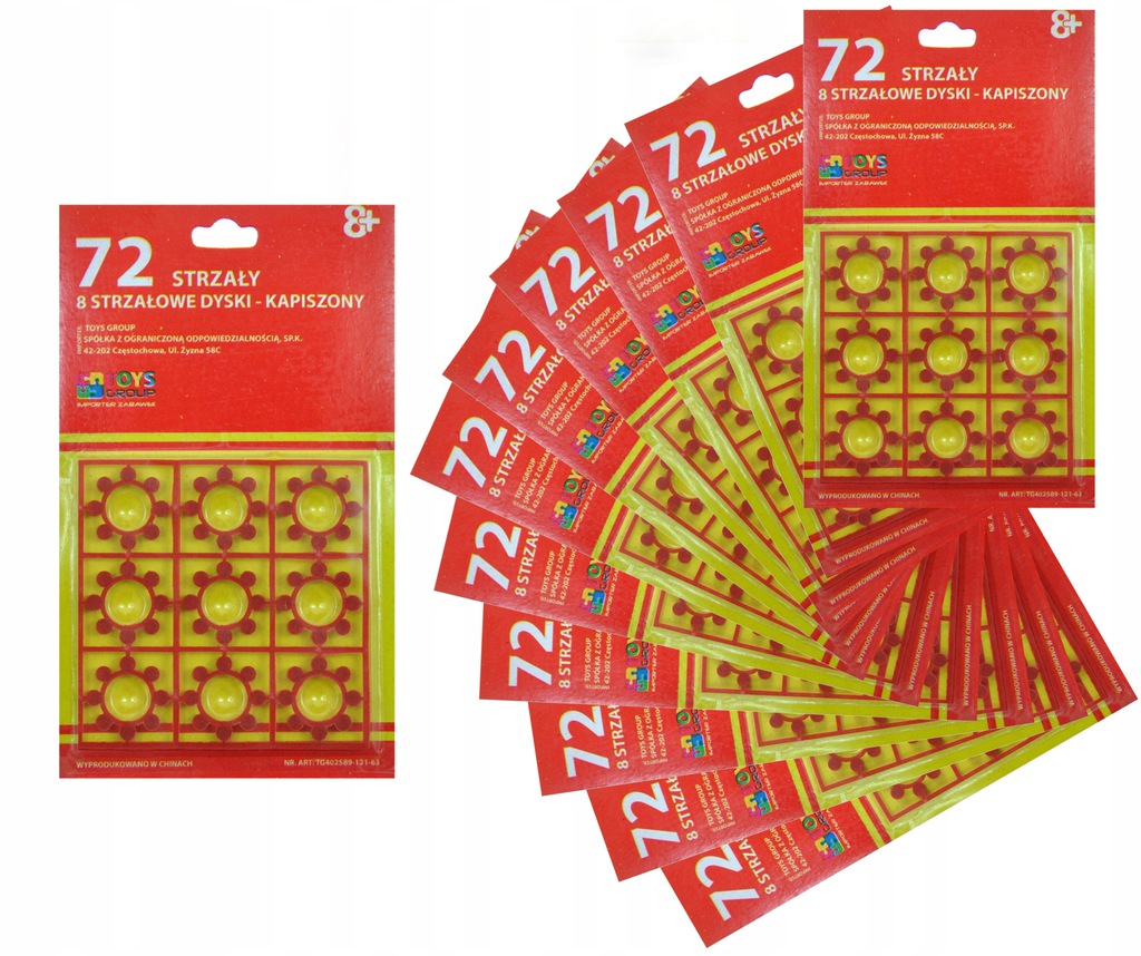 11x KAPISZONY SPŁONKA NABOJE DO PISTOLETU 792 razy Rodzaj pistolety