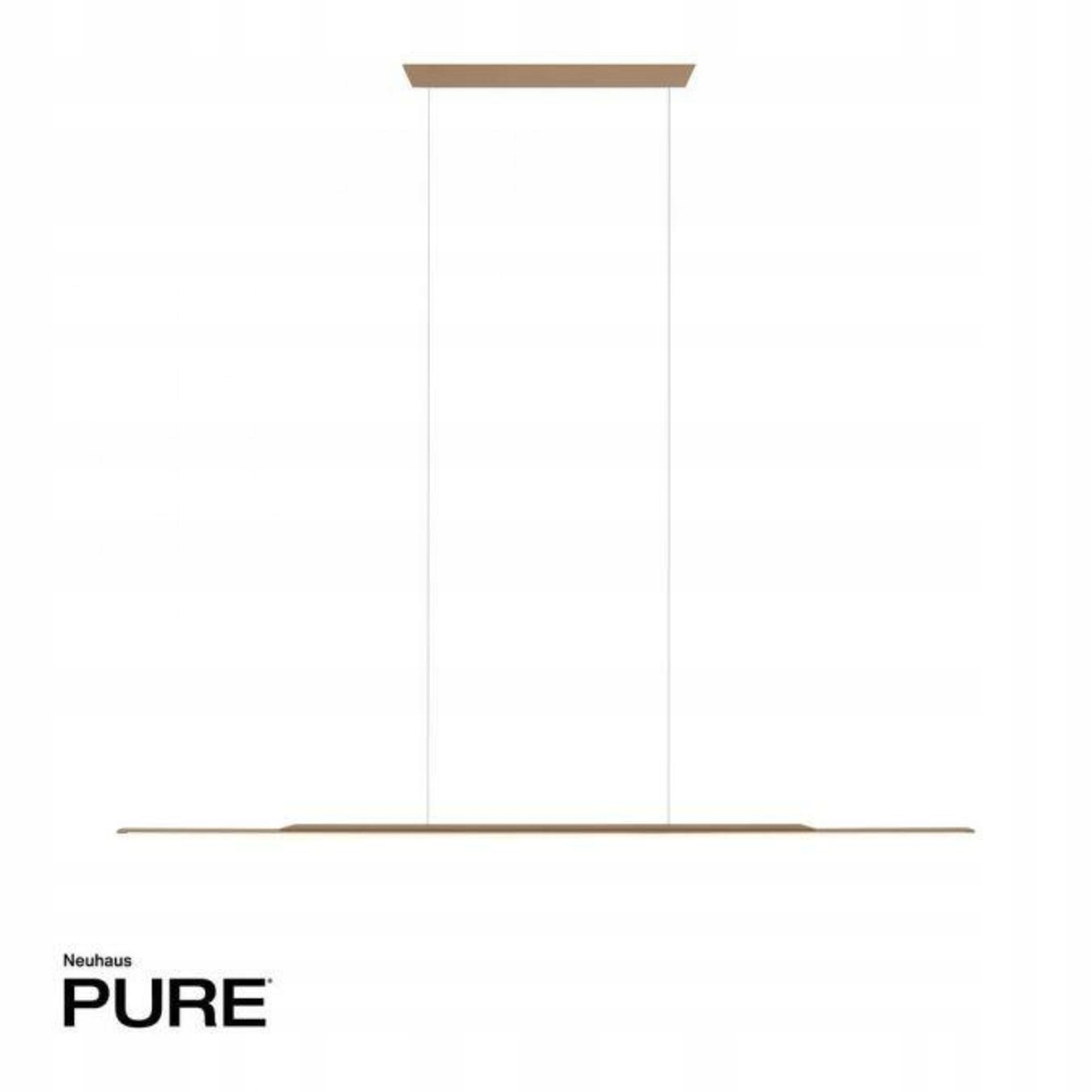 Paul Neuhaus Pure Surface Led závěsná lampa bronz 125x25cm, stmívatelná, 30