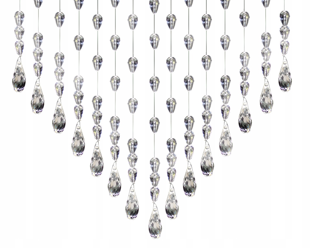 Gotowa Firana kryształki koraliki makarony 120 cm