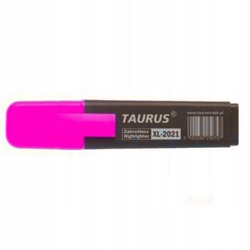 

Zakreślacz Taurus w kolorze różowym Różowy 1sz