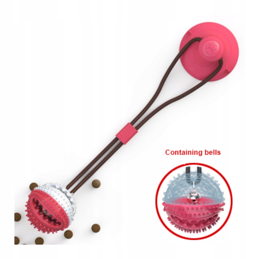 

Interaktywna Piłka dla psa Mocowana na Przyssawkę