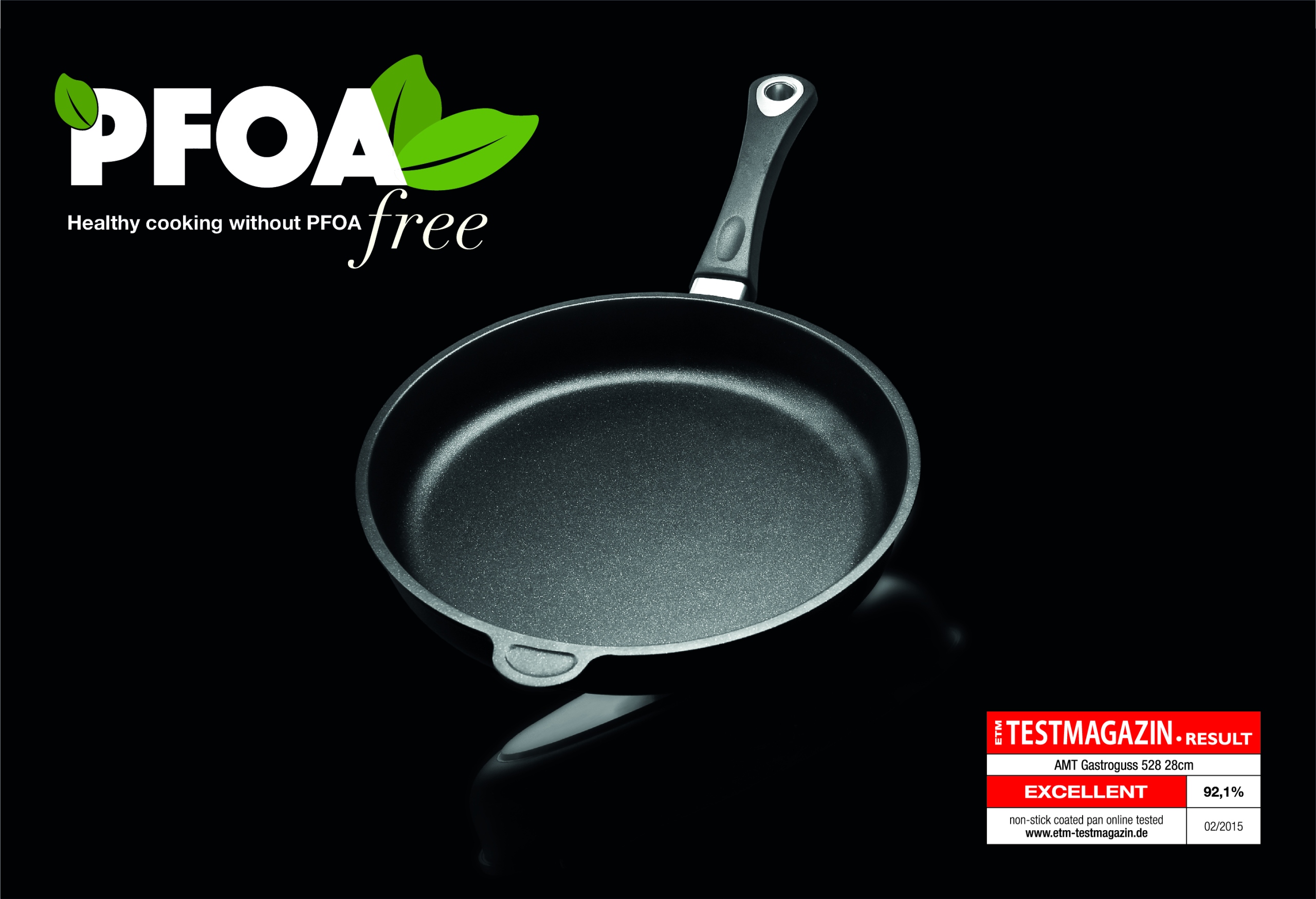 Patelnia AMT Gastroguss WOK 28 cm Kolor czarny