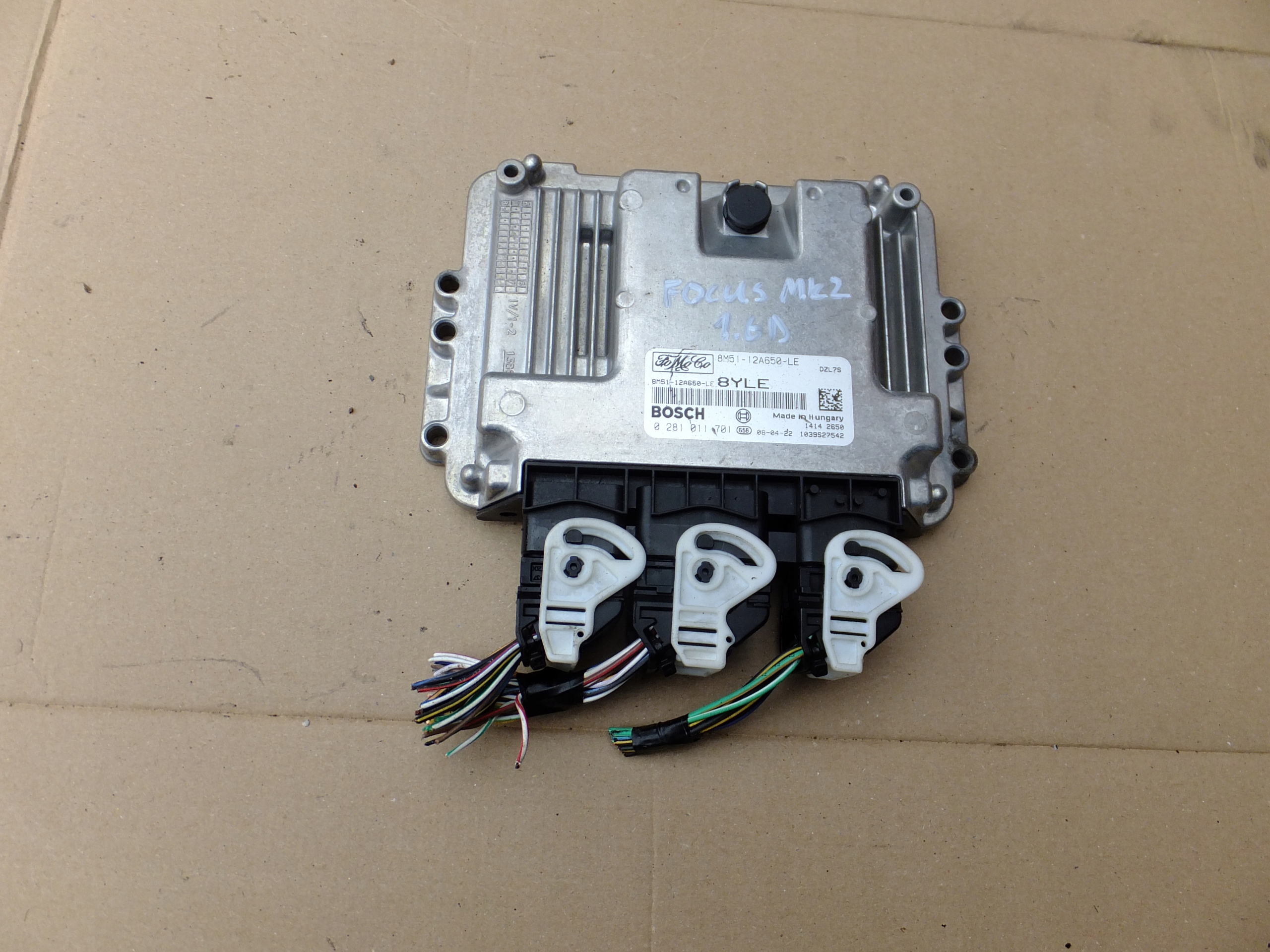 control unit of the engine ford focus mk2 1,6 tdci 8M51-12A650-LE