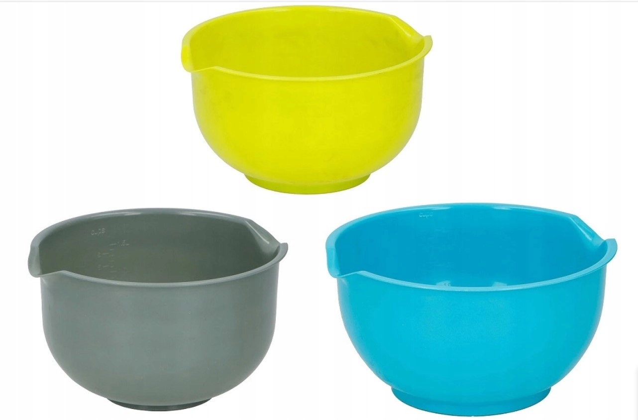 

Zestaw misek 3 sztuki miski plastikowe śliczne