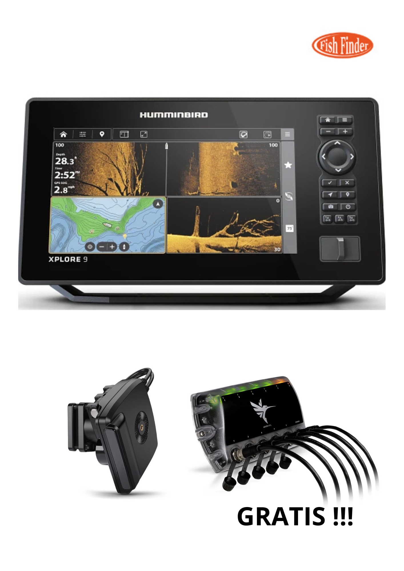 Echosonda Humminbird Xplore Cho Live 2 w kolorze czarnym