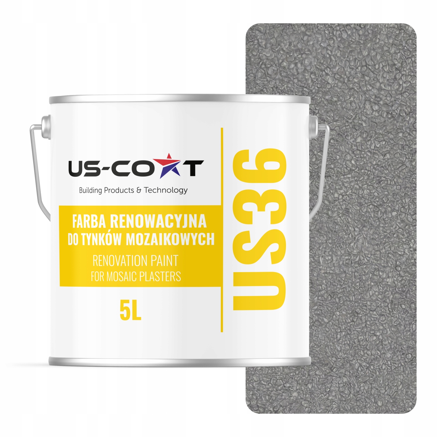 Renovačná farba na mozaikovú omietku 5L Obnova Šedá Signálová RAL7004