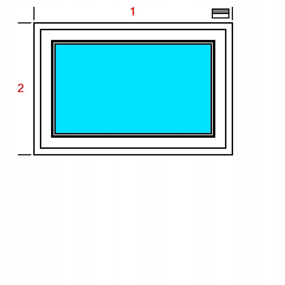 OKNA PCV 900x600 FIX ZEWNĘTRZNY ANTRACYT