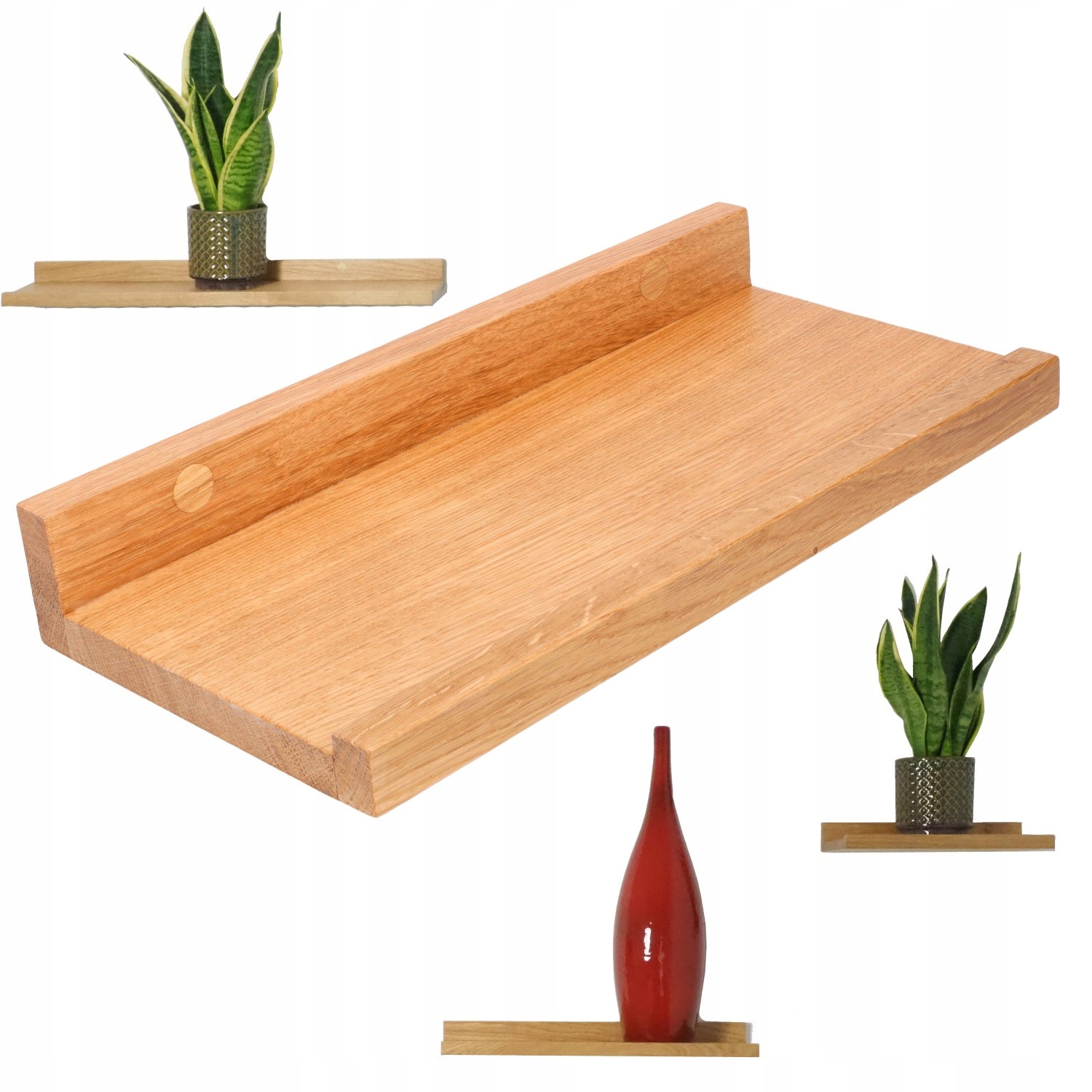 

Półka Wisząca Ścienna Drewniana Dąb 30cm x 14,5cm