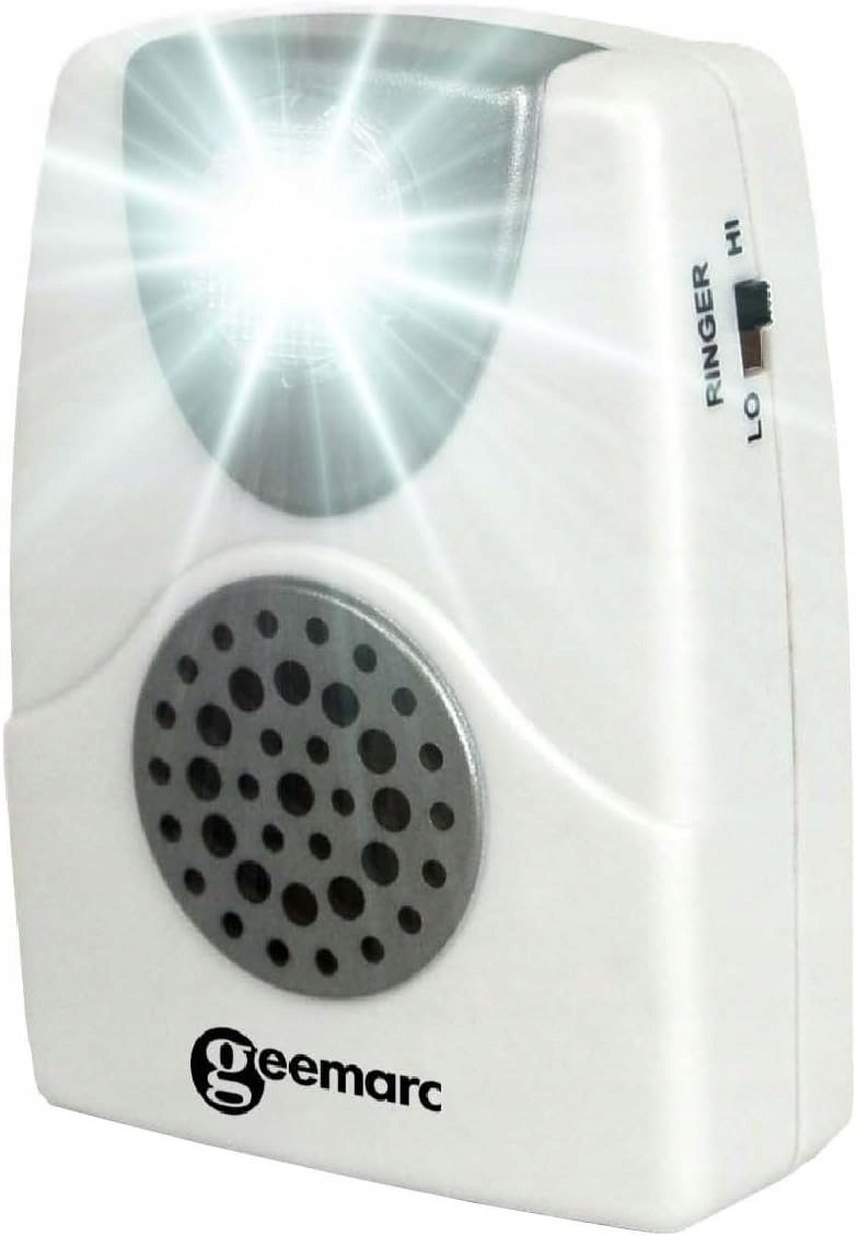 Wzmacniacz dzwonka telefonicznego Geemarc CL11 z BARDZO JASNĄ diodą LED