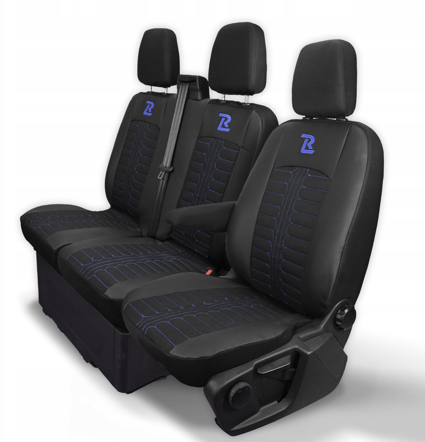 Poťahy na sedadlá Tornado Ford Transit custom od roku 2013 1+2 modré