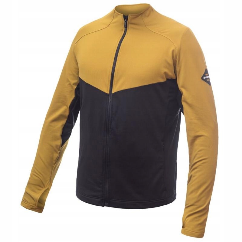 Sensor Mikina Coolmax Thermo celozip pánské černá-hořčicová 2XL