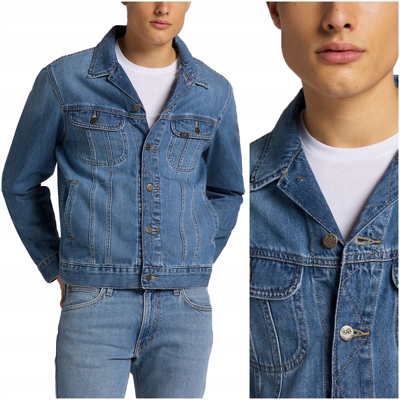 

Lee Rider Jacket Męska Kurtka Jeansowa Logo M