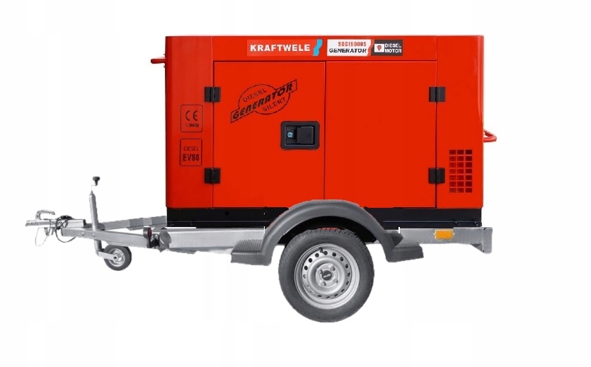 AGREGAT GENERATOR PRĄDOTWÓRCZY 18 KVA 3F PRZYCZEPA