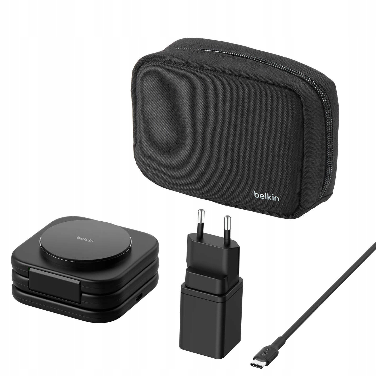 Belkin Cestovní magnetická nabíjecí podložka 3v1 15W, černá