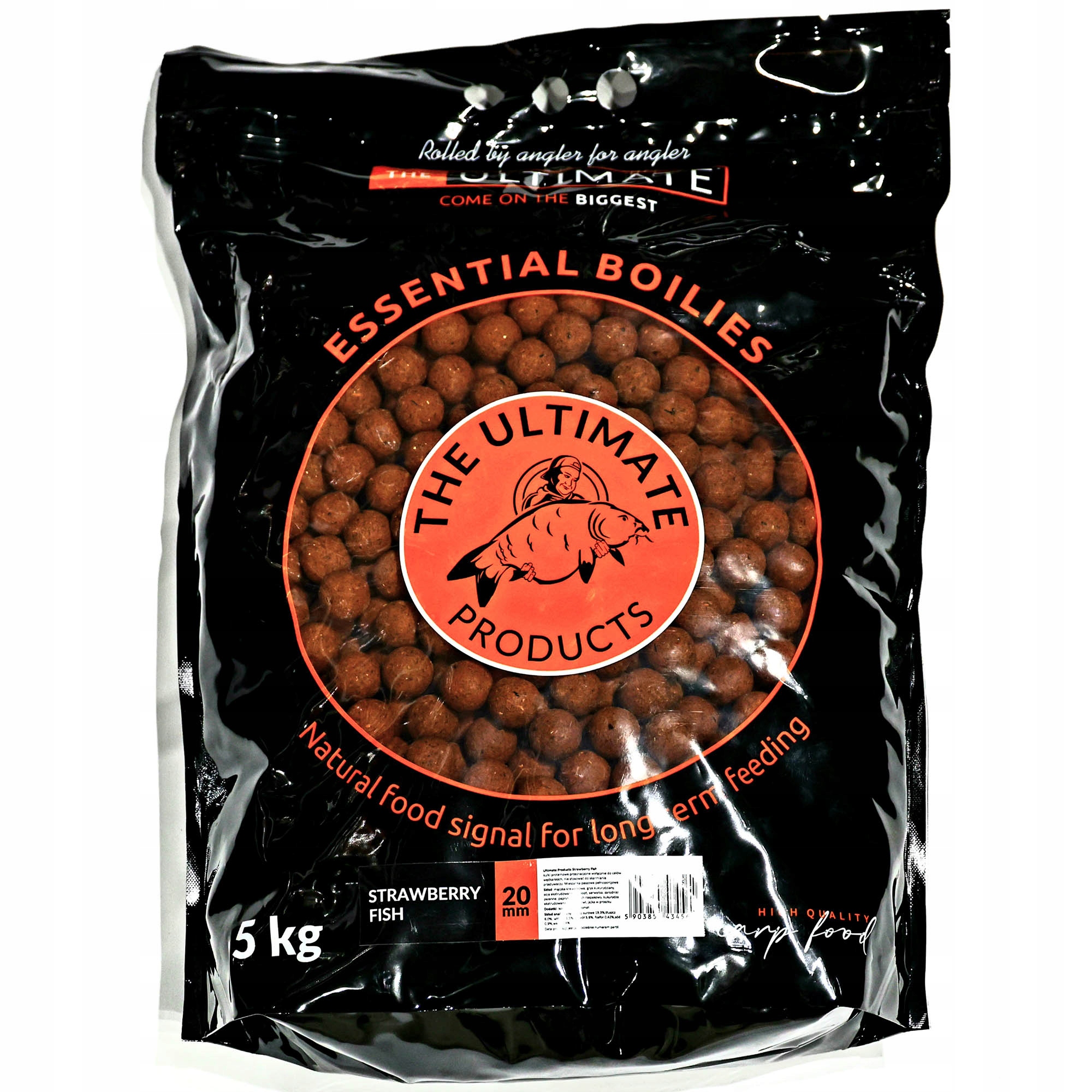 Boilies Ultimate Products Strawberry Fish 20 mm 5 kg