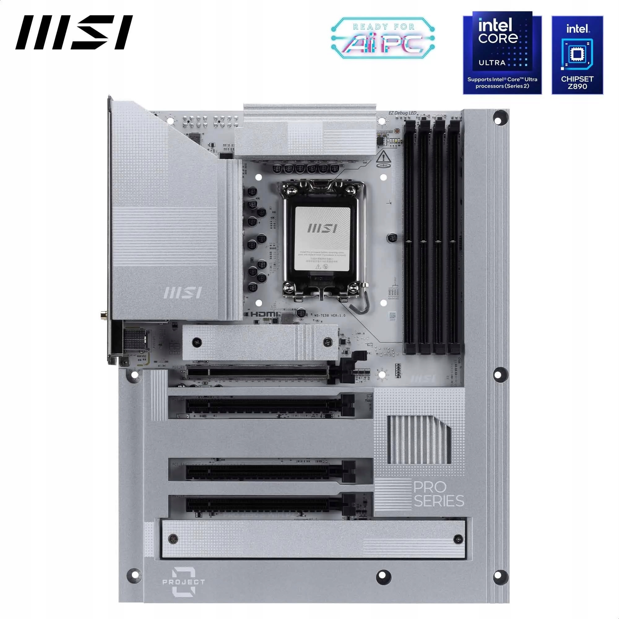 MSI PRO Z890 S WiFi PZ ATX Motherboard Intel DDR5 PCIe 5 M2 WiFi 7 — miniatura 2