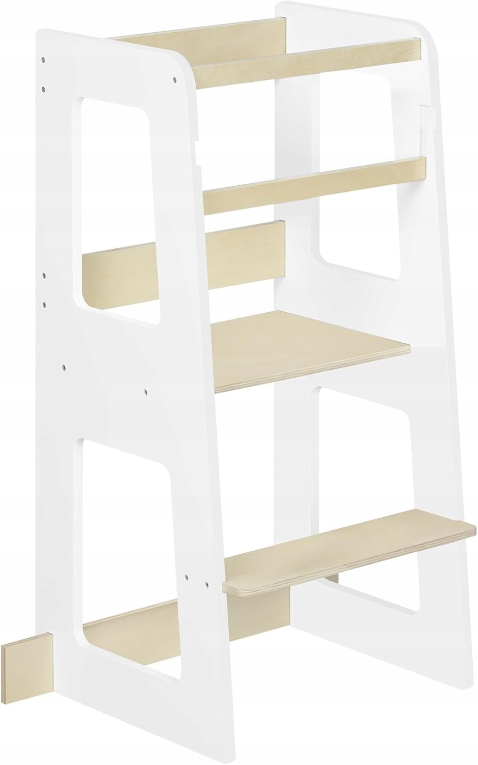 Vzdelávacia veža Woltu Montessori 90 cm biela drevená 50 kg
