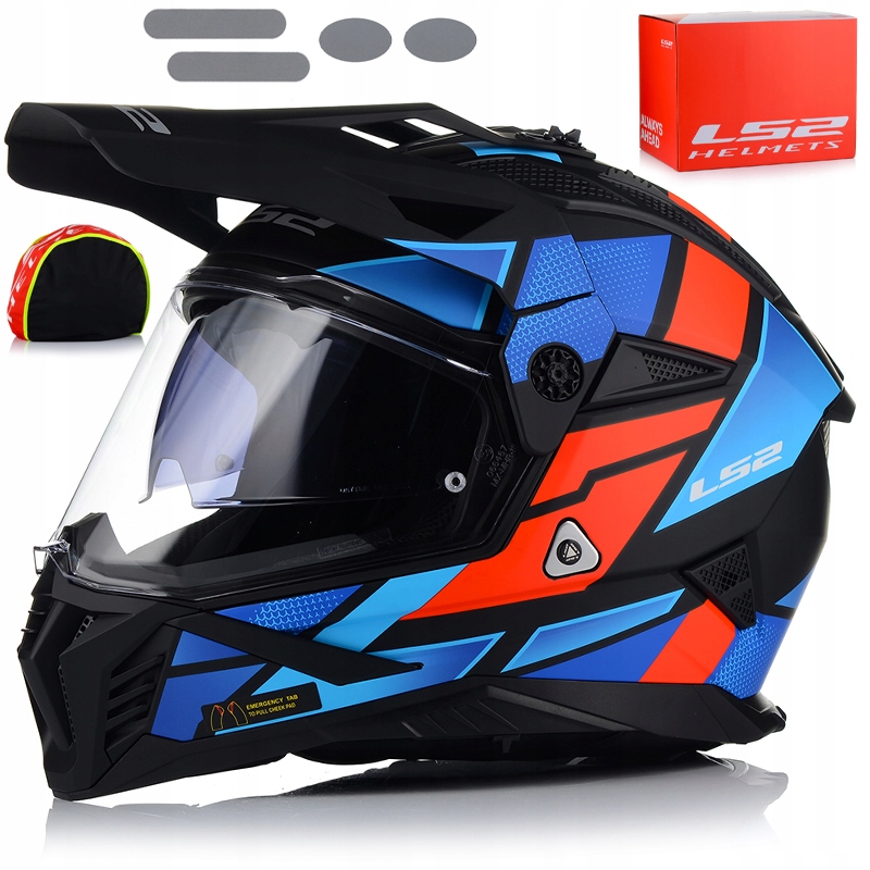 Kask Motocyklowy LS2 MX702 Pioneer Enduro Cross Quad Atv Szyba Blenda