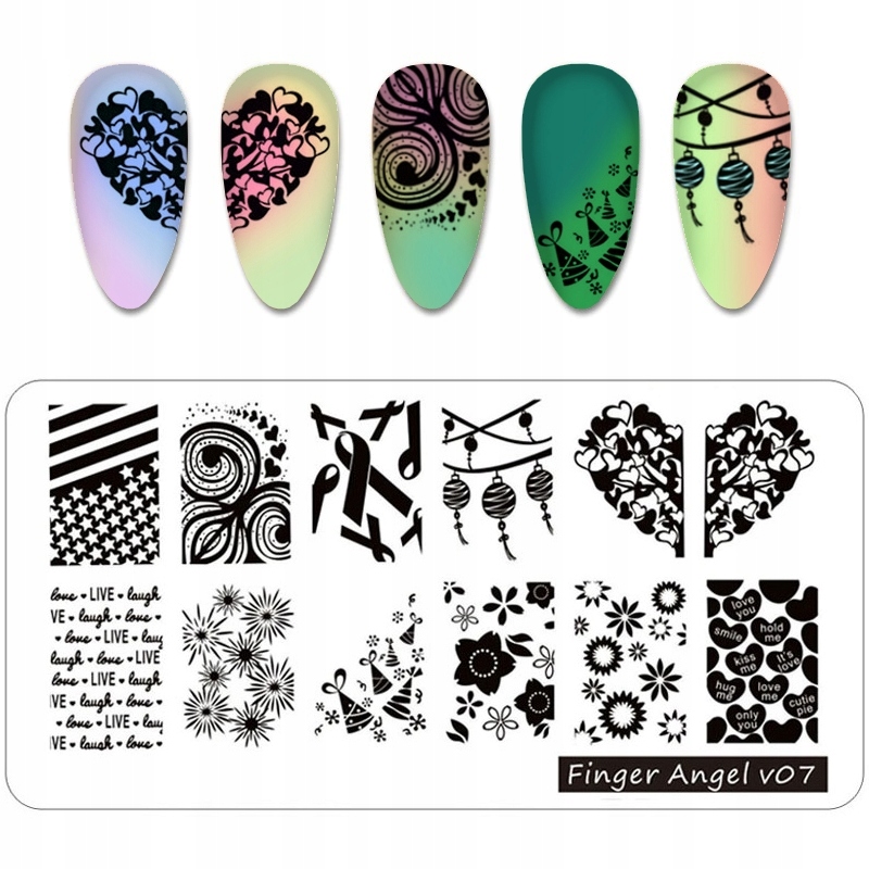 

Blaszka Płytka do Stempli do zdobienia Paznokci