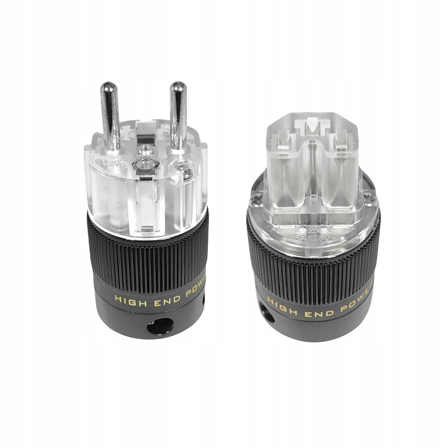 Wtyki zasilające Schuko Iec C15 Hi-end Rodowane zestaw zasilania Audio