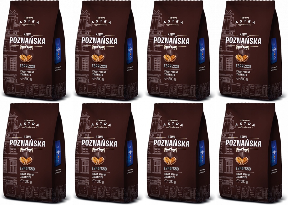Astra kawa Poznańska Espresso ziarnista 500g x8