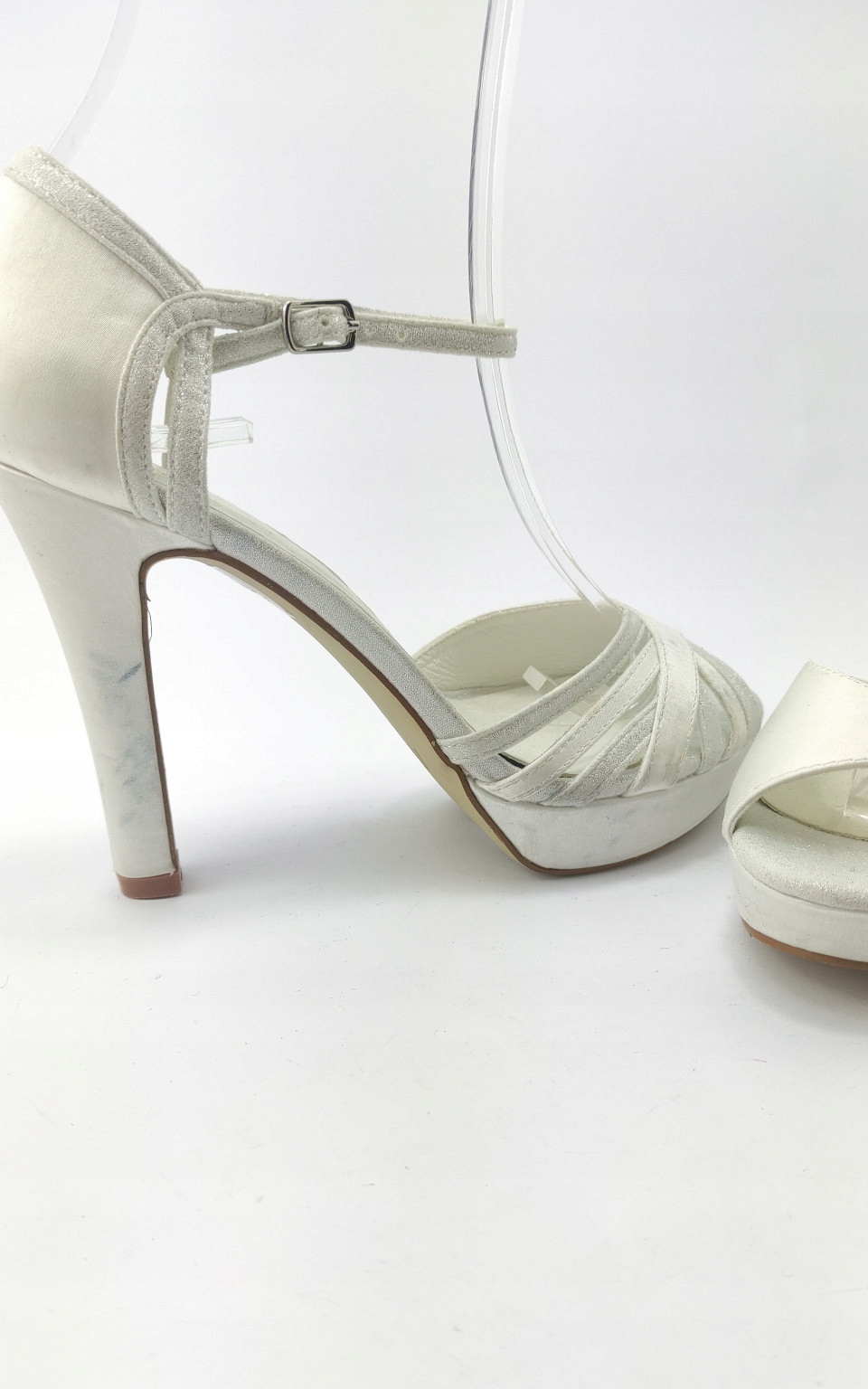 ŚLUBNE SANDAŁY PLATFORMA 38 Kolor biały