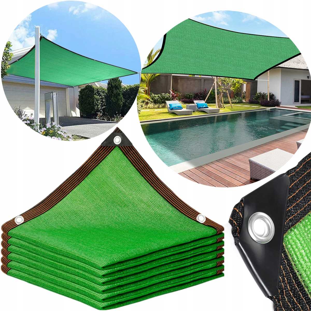Duża Osłona Żagiel Ochronna Przeciwsłoneczna Zacieniająca Ogrodowa 1.5x25m