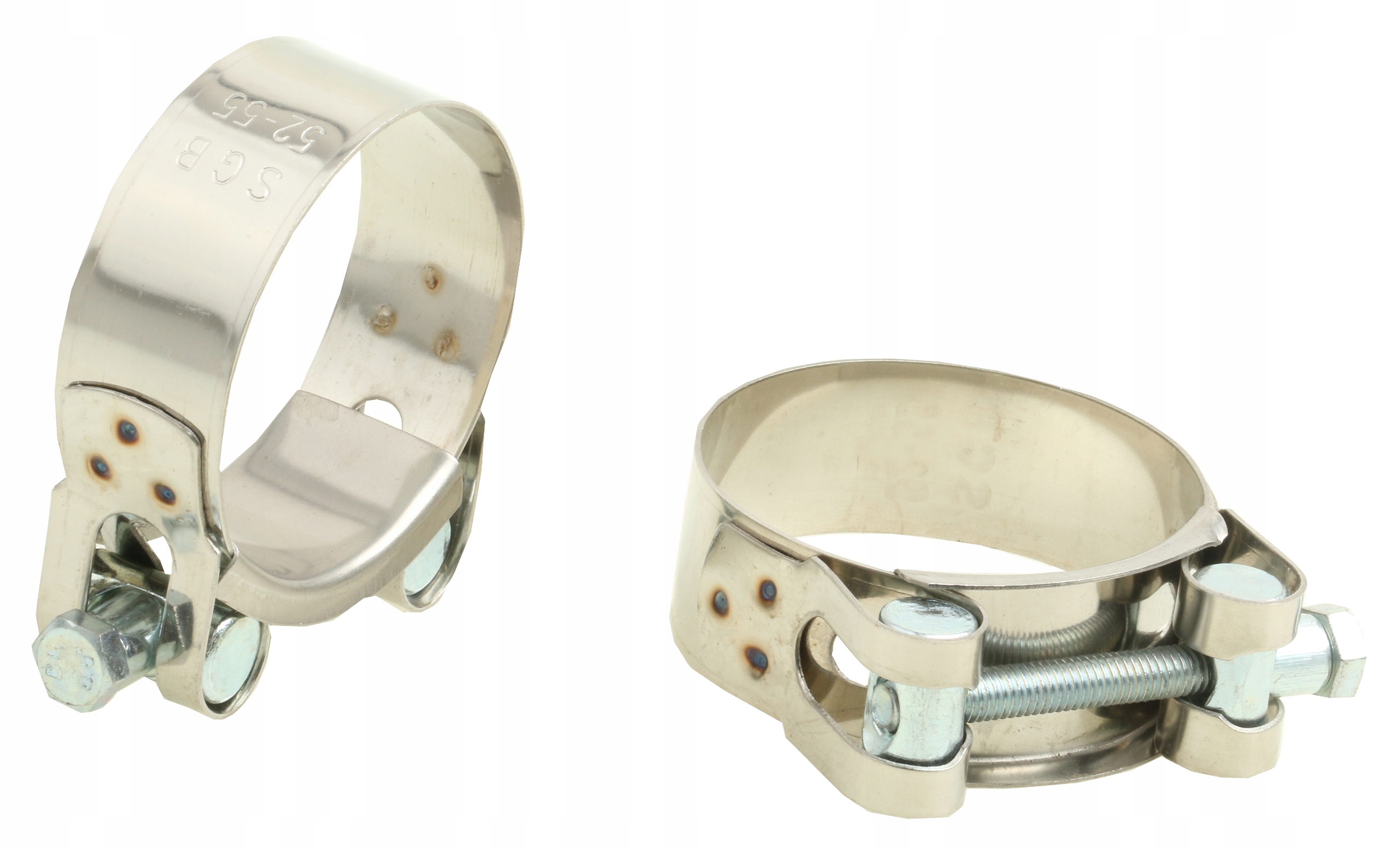 OBEJMA OPASKA ZACISKOWA SKRĘCANA METALOWA NIERDZEWNA GBS SGB 52-55 2 szt