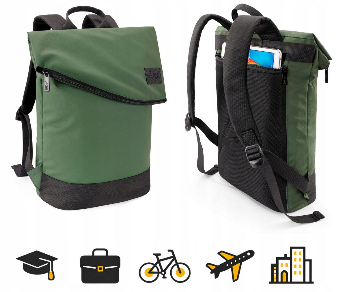 Batoh 16 l Lehký městský na notebook do práce Příruční cyklistický Voděodolný