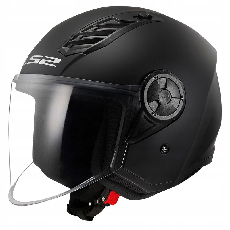 LS2 OF616 AIRFLOW II SOLID MATT BLACK 06 MOTOCYKLOVÁ PRILBA OTVORENÁ JET